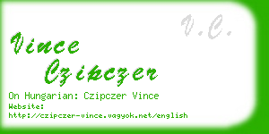 vince czipczer business card